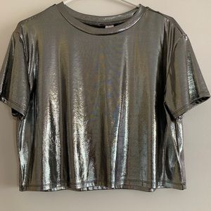 Halographic crop top